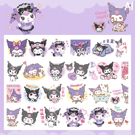 Kawaii Sanrio-klistermærke Kuromi Cinnamoroll Anime og mobiltelefon C A1