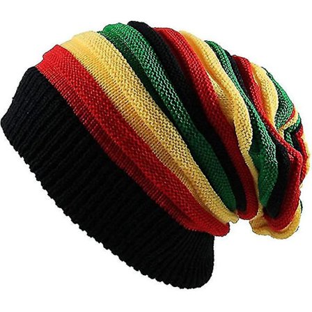 Dww-fashion Bob Marley Jamaikalainen Reggae Lippis Monivärinen Raidallinen Rasta Hattu Lörppö Pipo Skullies Gorro Rasta Naiset