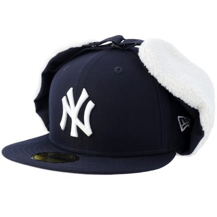 New Era - MLB Blau earflap Cap - New York Yankees Dog Ear 59FIFTY Classic Navy Earflap @ Hatstore