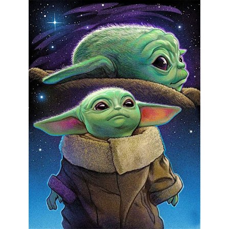 5D Diamantmaleri Fuld Diamant Yoda Baby Dekorativt Maleri (