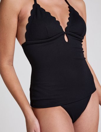 Hunkemöller Scallop Shaping Tankini - Black - M