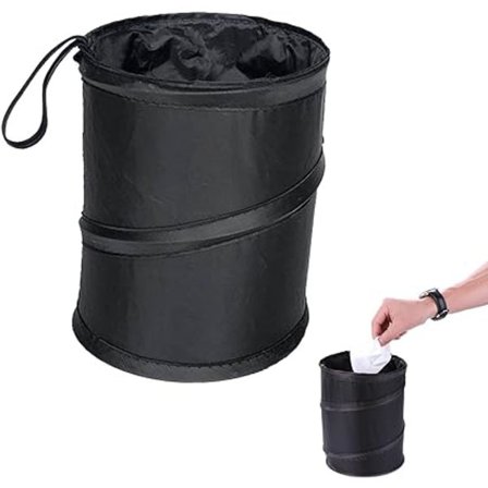 Bärbar bil soptunna, liten hopfällbar bil soptunna, bil soptunna