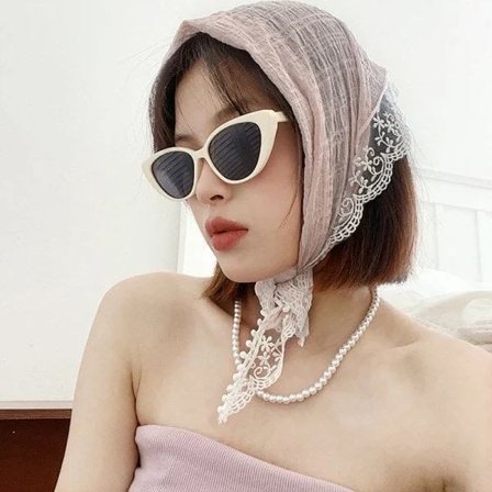 Blomstret bandana til kvinder, trekant