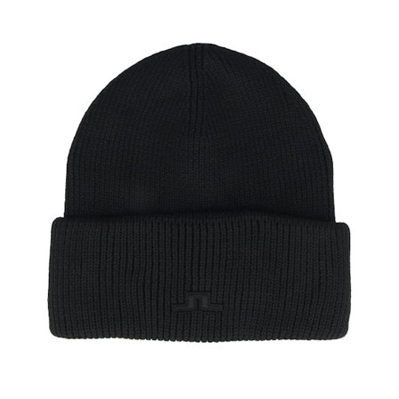 J.Lindeberg - Noir cuff Bonnet - Karlos Beanie Black Cuff @ Hatstore