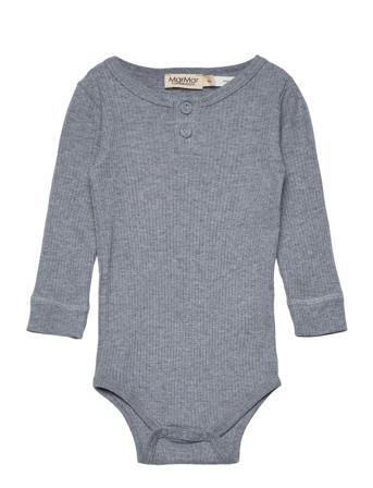 Body Ls Bodies Long-sleeved Grå MarMar Cph
