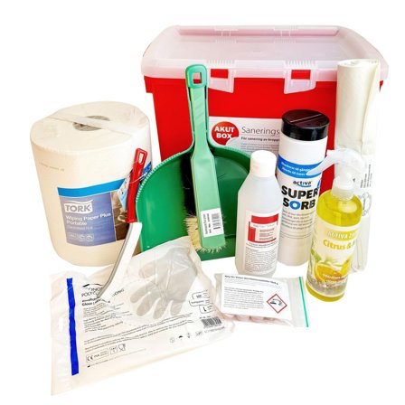 HYGIENTEKNIK Saneringskit Akut kroppsvätskor - Lyreco - Städ och hygien - Desinfektionsmedel - Ytdesinfektion