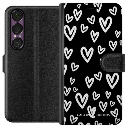 Yhteensopiva Lompakkokotelo Sony Sony Xperia 1 VII Cactus and Friends - Handdrawn Love Chaos