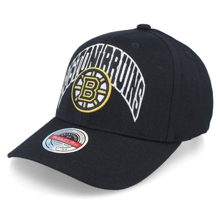Mitchell & Ness - Negro adjustable Gorra - Boston Bruins Letterman Classic Red Black Adjustable @ Hatstore