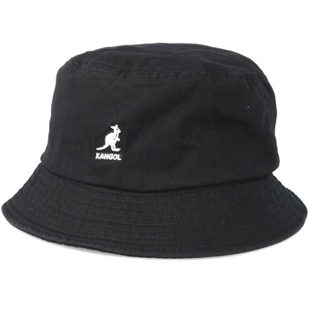 Kangol - Musta bucket Hattu - Washed Black Bucket @ Hatstore