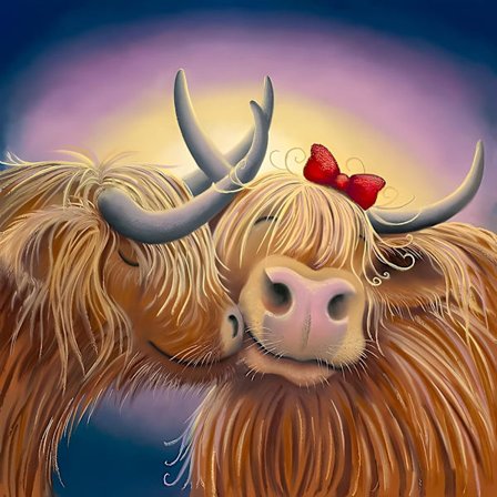 Voksen ku diamantkunstsett, full diamant 5D diamantmaleri, med diamantgemkunst og håndverk 12x12 tommer