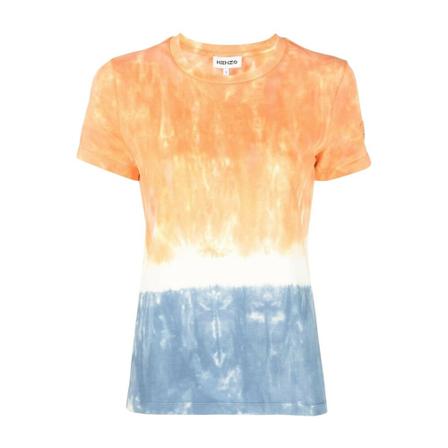 Kenzo, T-shirt Oranje, Dames, Maat:M,Cotton,print