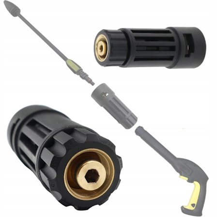 Adapter M22 til K Bayonet – Hurtig Montering | 160 BAR, 60°C | Kompatibel med Karcher HD, HDS