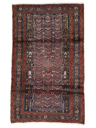 Tapis D'orient Hamadan 113X184 Noir/Rouge Foncé (Laine, Perse)