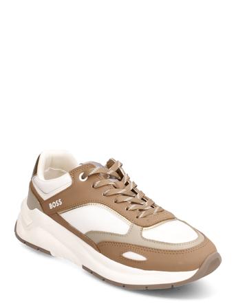 Skylar_Runn_Mxmt_N Lave Sneakers Beige BOSS*Betinget Tilbud