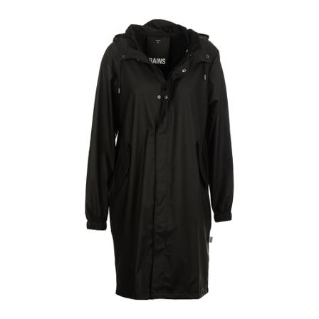 Rains Single-Breasted Coats Sort, Dame Uldfrakker