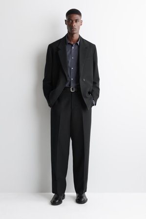 COS Men's Camisa De Algodón Estructurada in Azul