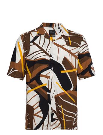 Onsbrooks Life Ss Reg Viscose Aop Shirt Kortärmad Skjorta Multi/mönstrad ONLY & SONS