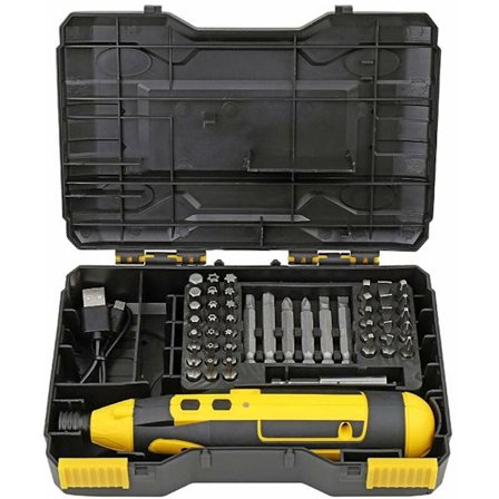 Sladdlös elektrisk skruvmejsel, 4V litiumjon-laddningsbar elektrisk borr reparationsverktyg