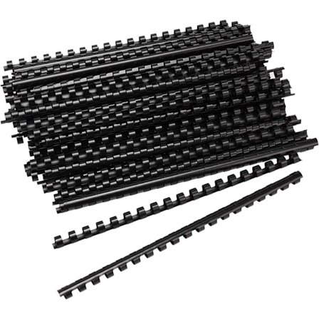 Plastik Binderyg, 100 stk./æske, 19 huller, 10 mm