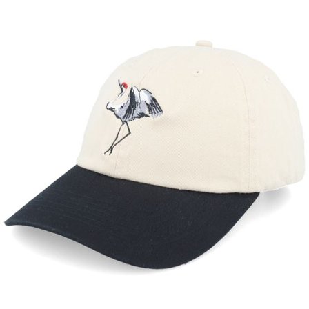 Wild Spirit - Beige unconstructed Keps - Crane Washed Stone/Black Dad Cap @ Hatstore