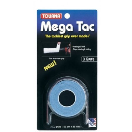 Tourna Mega Tac grepptejp (3-pack) One Size Blue