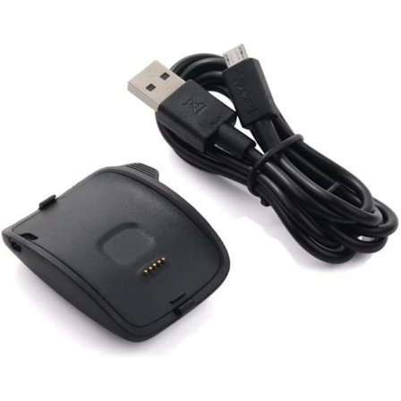 Laddare kompatibel med Gear S-laddare, laddningsdocka för Samsung Gear S SM-R750 Smart Watch (svart)