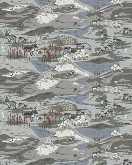 Meterware Schmetterlinge Grau - Arvidssons Textil