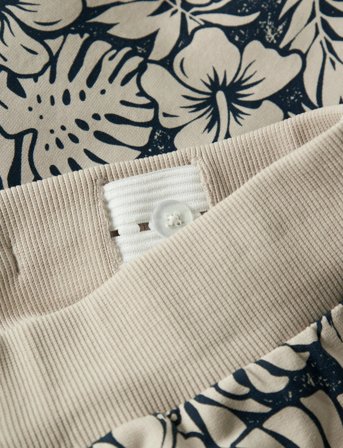 name it Nkmvermo Aop Long Swe Shorts Unb F Noos - Beige - 152