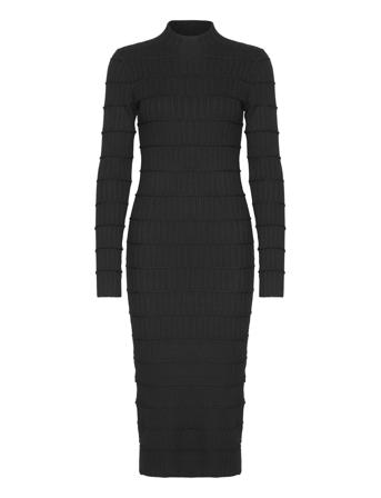 Vmlucky Ls Highneck Calf Dress Ga Boo Dresses Knitted Dresses Svart Vero Moda*Betinget Tilbud