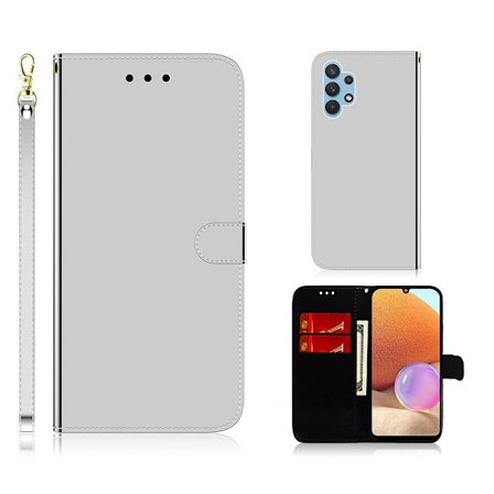 Mirror Samsung Galaxy A32 fodral - Silver/Grå