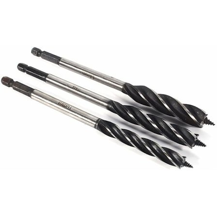 4-skärig träborr med hög kolhalt, snabbskärande borr för snickare, 165 mm