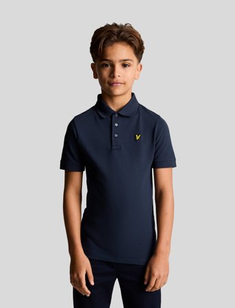 Lyle & Scott Plain Polo Shirt - Navy - 170-176