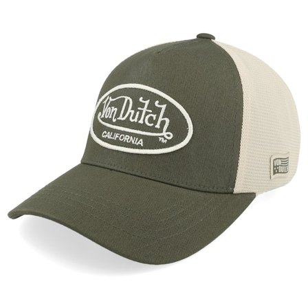 Von Dutch - Vihreä trucker Lippis - Embroidery Oval Green/White A-Frame Trucker @ Hatstore