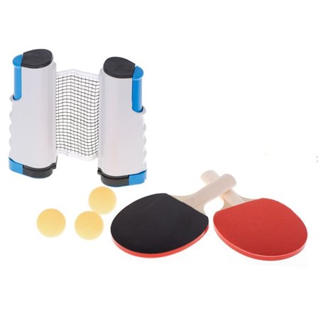 Bordtennissæt med justerbart net | Professionelt bordtennissæt med 2 bordtennisbat
