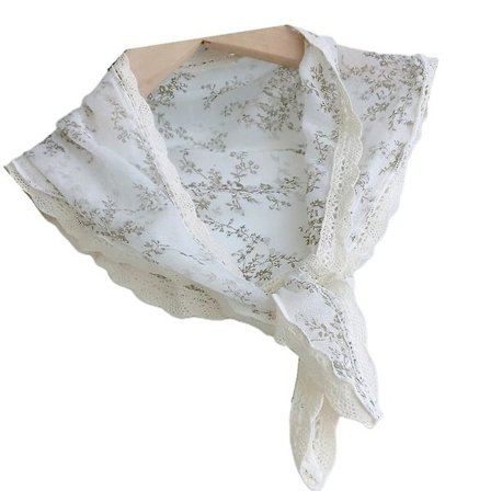 Huivi, pääpanta, kolmiohuivi, pääliina kodin käyttöön, ruoanlaittohattu (valkoinen)