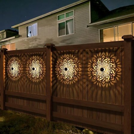 1/2/4-pakning Solcellebelysning LED Hagebelysning Utendørs Vegglamper Dekor for Gjerde og Terrasse