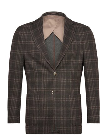 Superflex Half Lined Check Blazer Brown Lindbergh Black