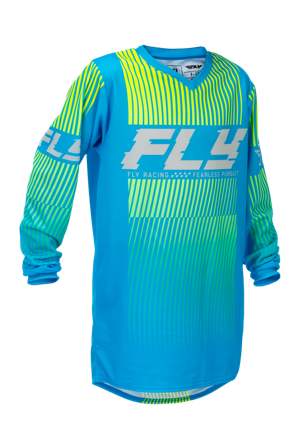 FLY Racing F-16 V26 Youth MX Jersey Blue/Hi-Vis M
