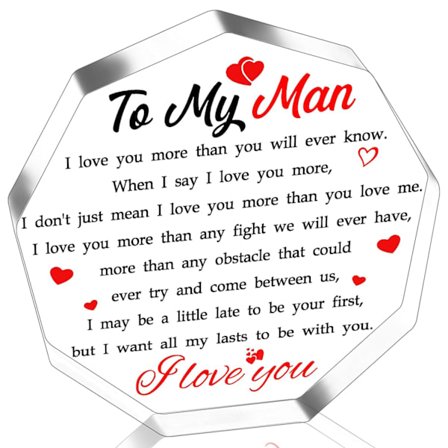 Julstrumpa till pojkvän Fästman Till min man Akryl Hemmakontor Dekor Födelsedagspresenter till pojkvän Julklappar till make från fru