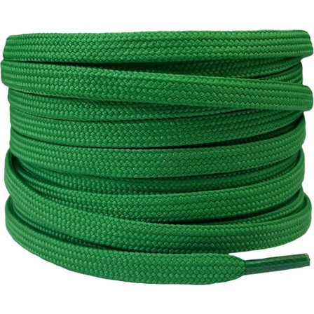 Flate skolisser 8mm polyester Eplegrønn 120cm - Høy kvalitet - Holdbar - Enkel å bruke