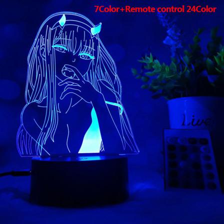 Anime Darling I Franxx Zero Two Anime 3d Led Decor Lamp Fi