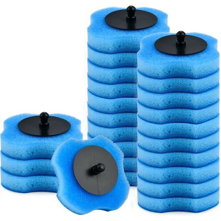 Förpackning med 24 engångstoalettborsthuvuden, ersättningshuvuden för diskho och badkar