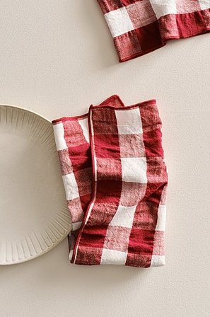 Jotex - Zakdoek 2-pak Rood/wit Rood/wit - MIMMI - Koop Servetten bij Jotex