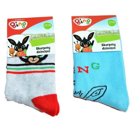 2-par Bing Strumpor Blå/grå Blue 31/34