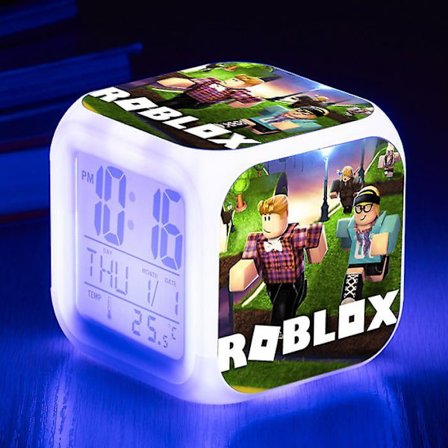 Spil Roblox Farverig Vækkeur Stor Skærm Digital Firkantet Ur Kreativ Multifunktionel Elektronisk Ur