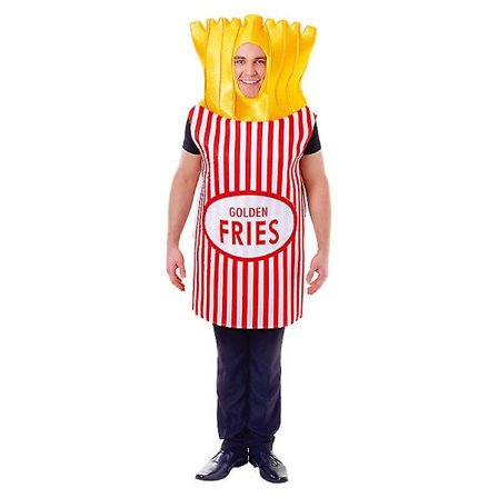 Unisex Par Kostyme Pommes Frites Halloween Kostyme Karneval Menn Cheeseburger Kostyme -a