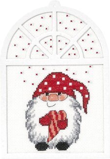 Broderikit Fönsterdekoration Julhjärtat