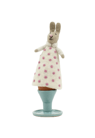 A World of Craft Bunny long dress påsk dekoration vit 16x10 cm