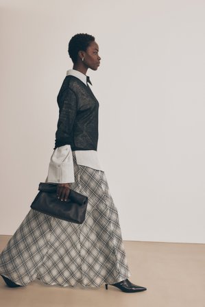 NA-KD Maxi Checked Skirt - Lange nederdele - Ternet - EU 36