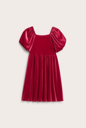 Kappahl | Aksamitna sukienka z kokardą | Czerwony